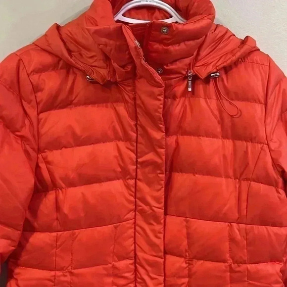 [M]Betty  Barclay Women Orange Mid Length Puffer Down jacket - Picture 3 of 10
